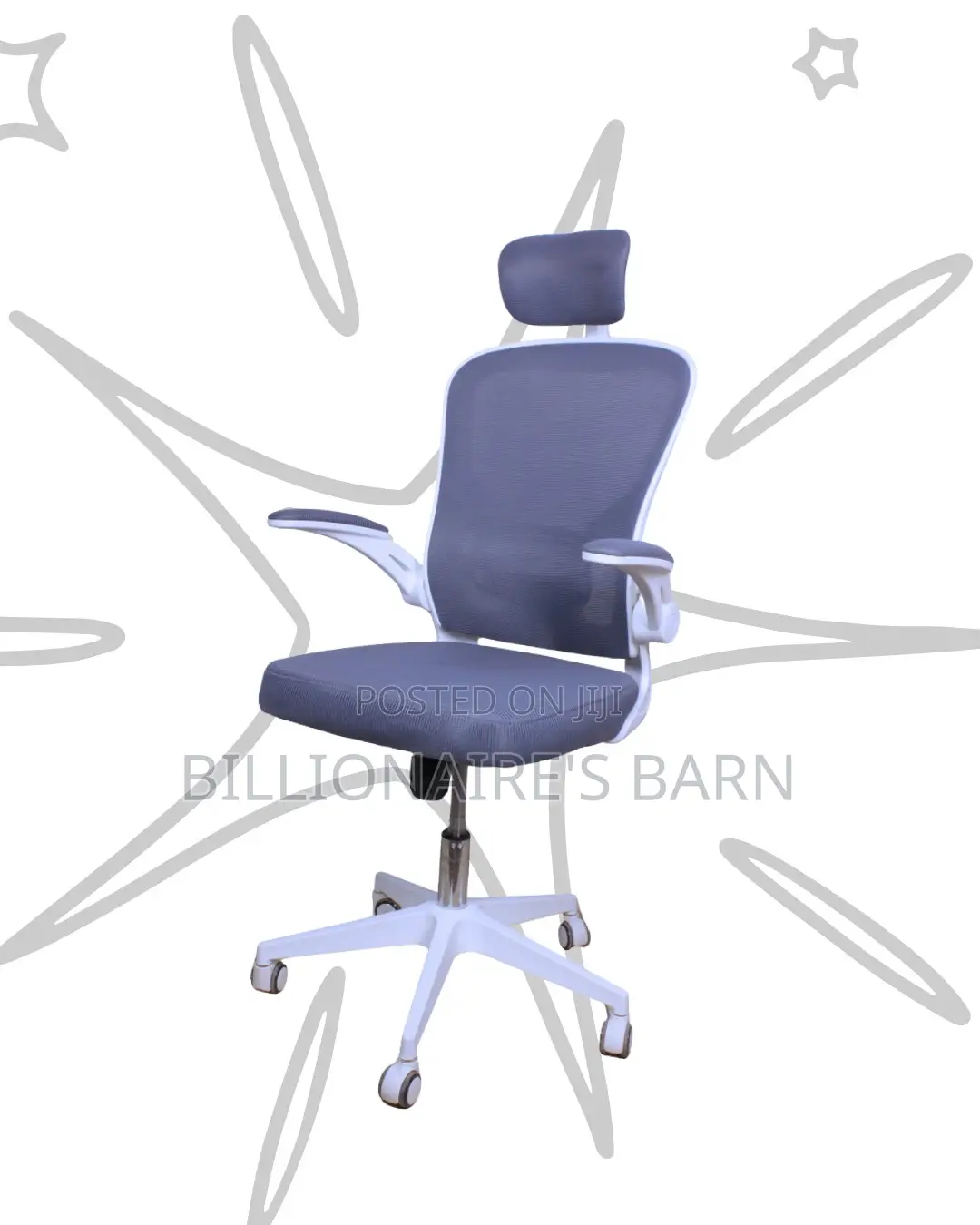 Stylish Restocked! White Ergonomic | Perfect for Home Office