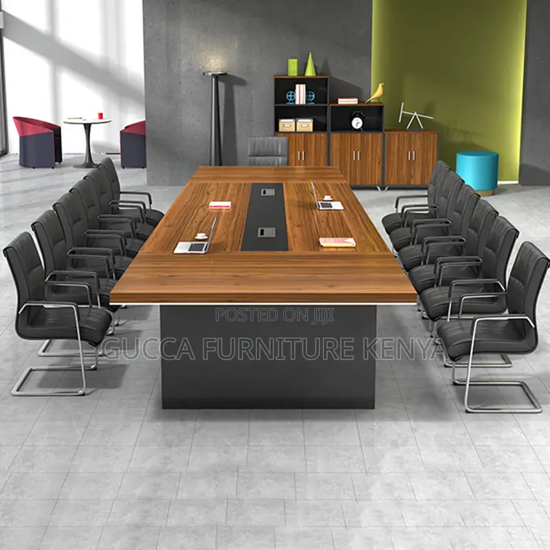 3000mm Executive Brown Team Conference Table