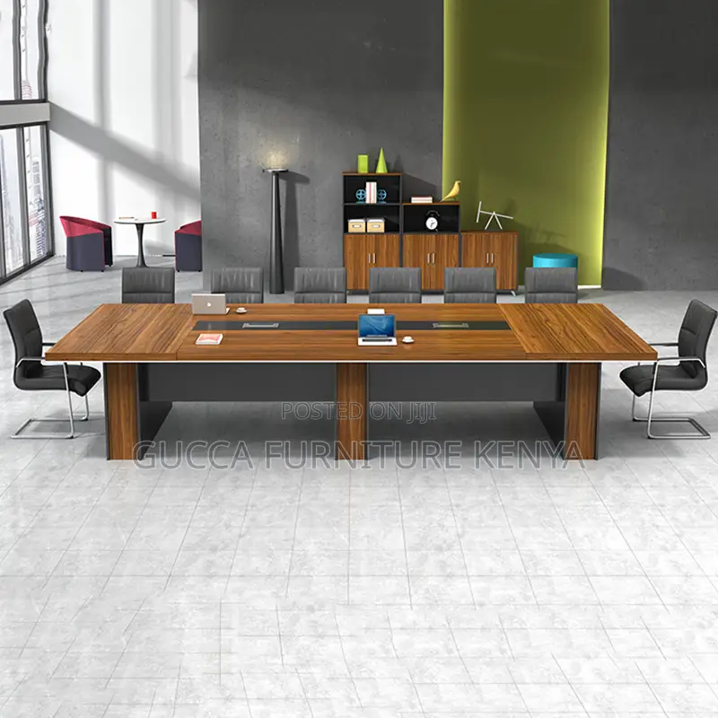 3000mm Executive Brown Team Conference Table