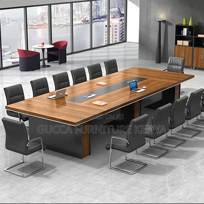 3000mm Executive Brown Team Conference Table