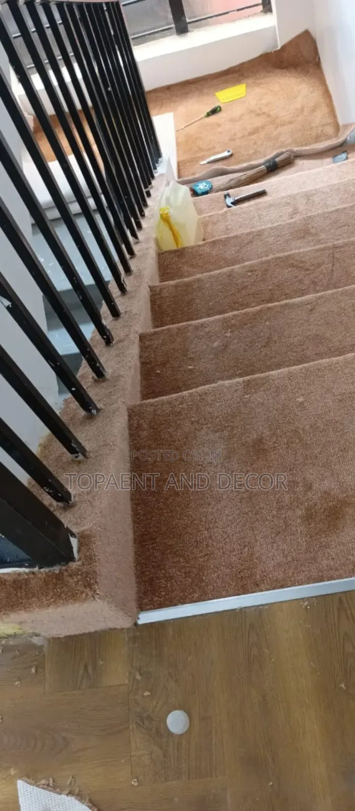 Fully Fitted Stairs for Home With Wall to Wall Carpet