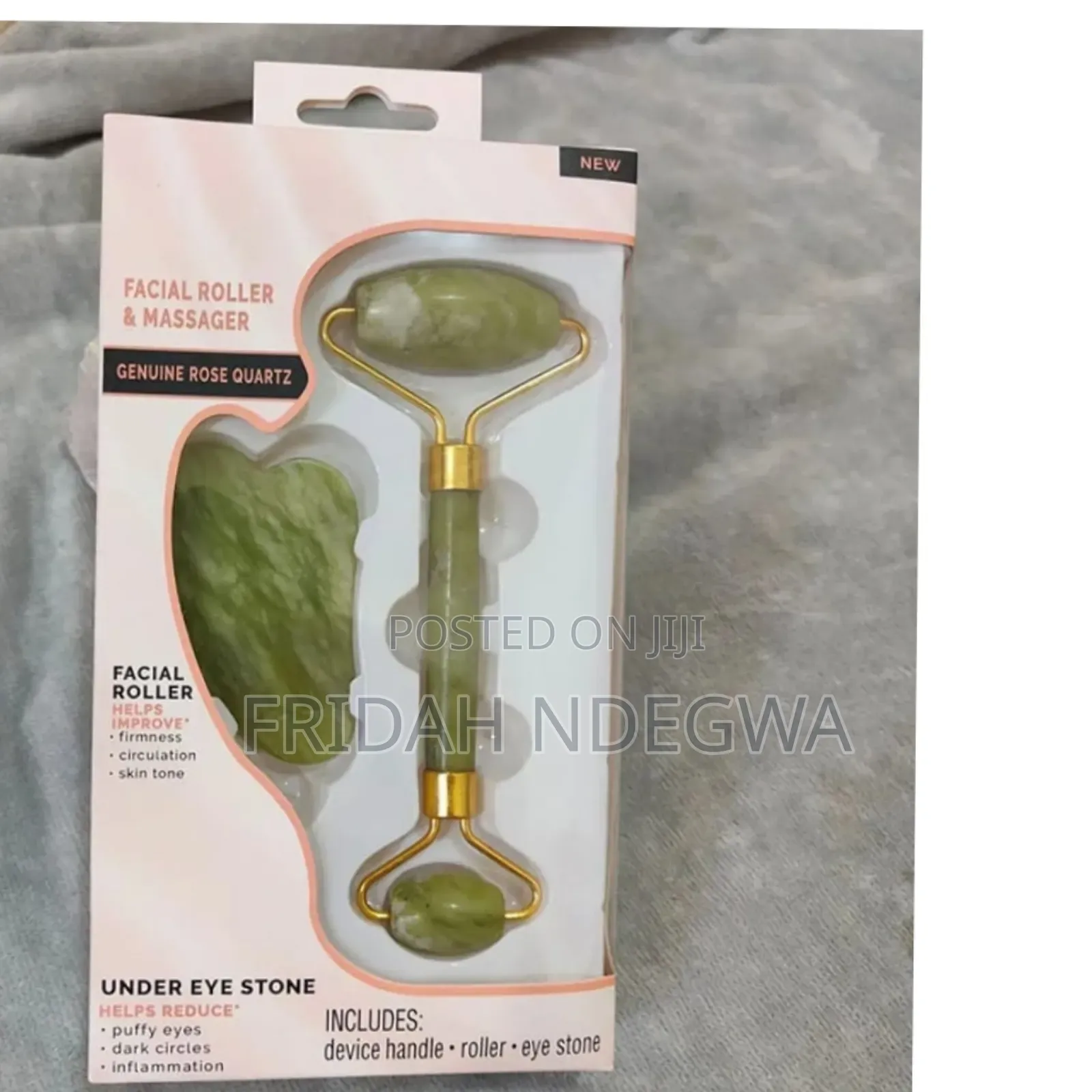 *3in1 Natural Stone Derma Facial Jade Roller Massager*