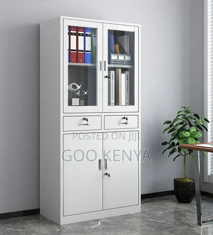 Office Cabinet; 2-Door Office Steel File Cabinet With Shelf and Locks