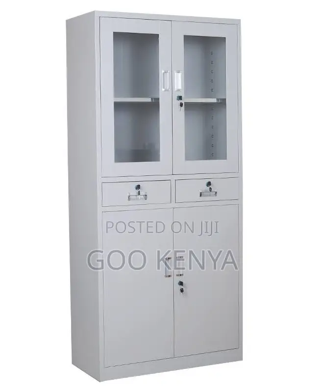 Office Cabinet; 2-Door Office Steel File Cabinet With Shelf and Locks