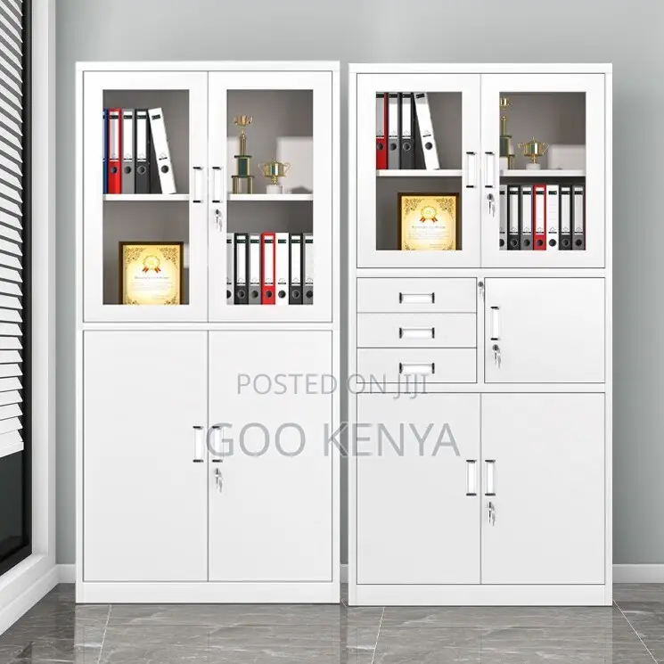Office Cabinet; 2-Door Office Steel File Cabinet With Shelf and Locks