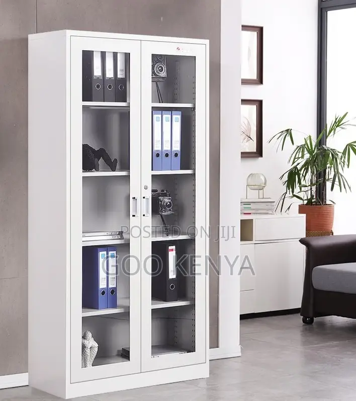 Office Cabinet; 2-Door Office Steel File Cabinet With Shelf and Locks