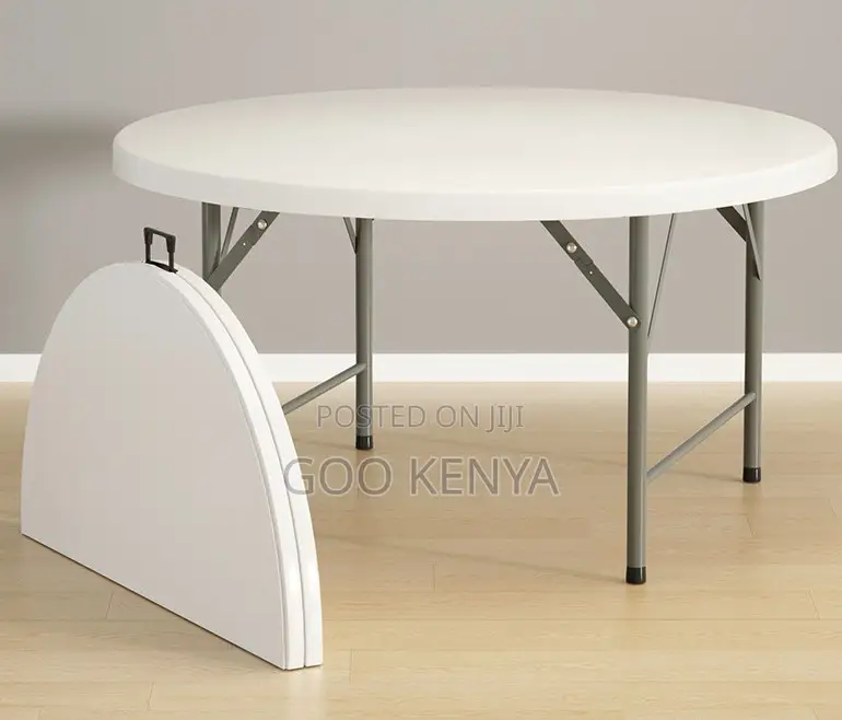 Home Table; 1.5m Round Granite White Plastic Folding Table for Banquet