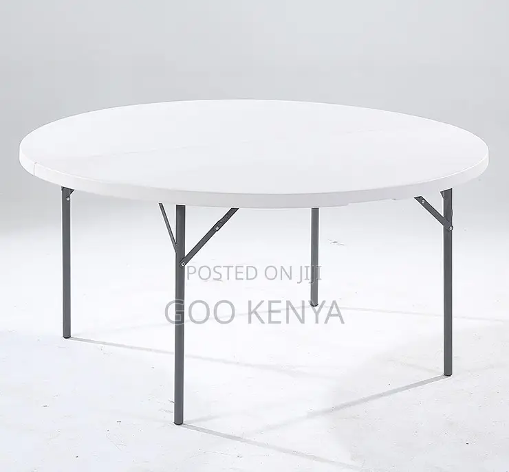 Home Table; 1.5m Round Granite White Plastic Folding Table for Banquet