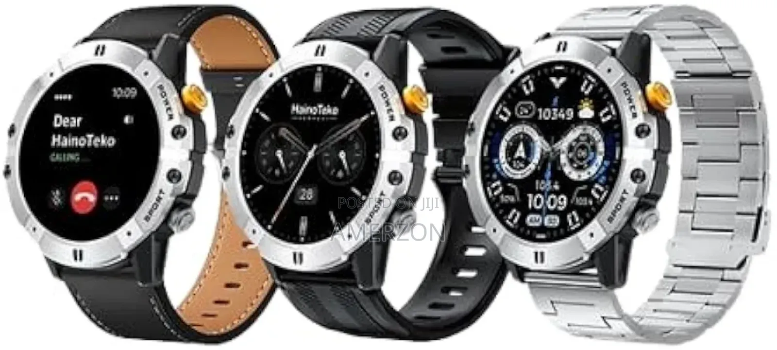 Hainoteko Rw58 Executive Round Smart Watch Scratch Rresistent