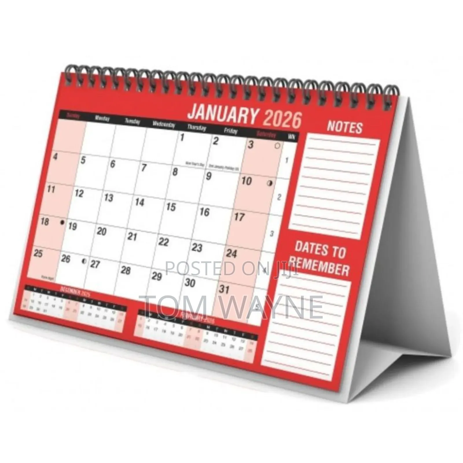 Custom Printed 2026 Desk Calendars