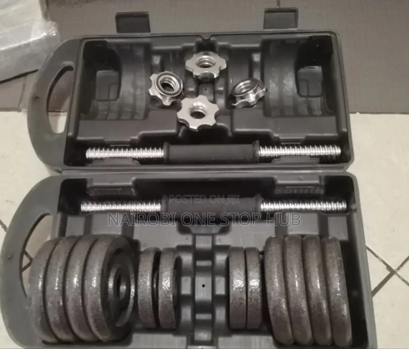 30kg Portable Dumbbell Weight Set With Spin Lock Collars