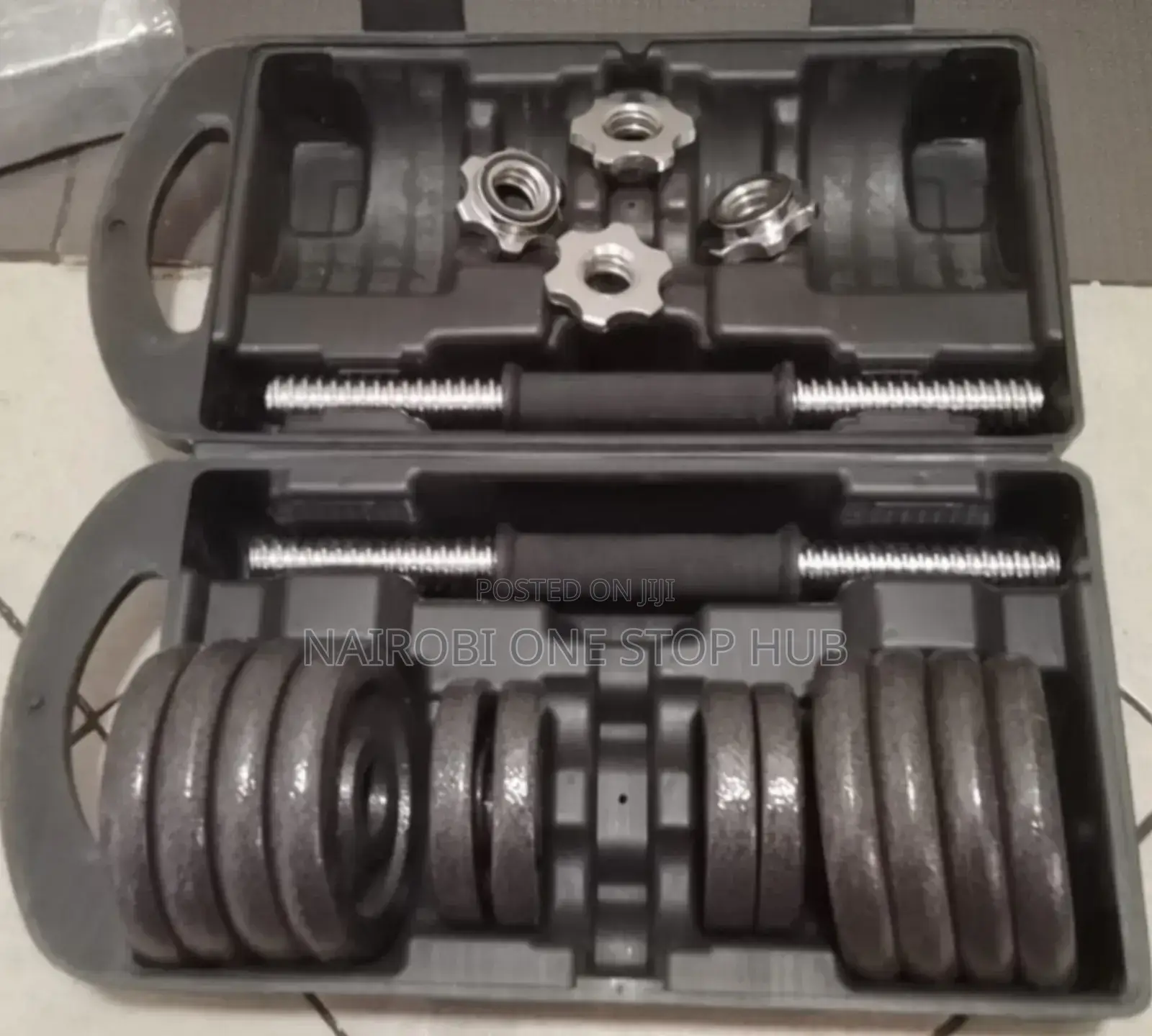 Heavy Duty Steel Dumbbell Set for Strength Training 30kgs
