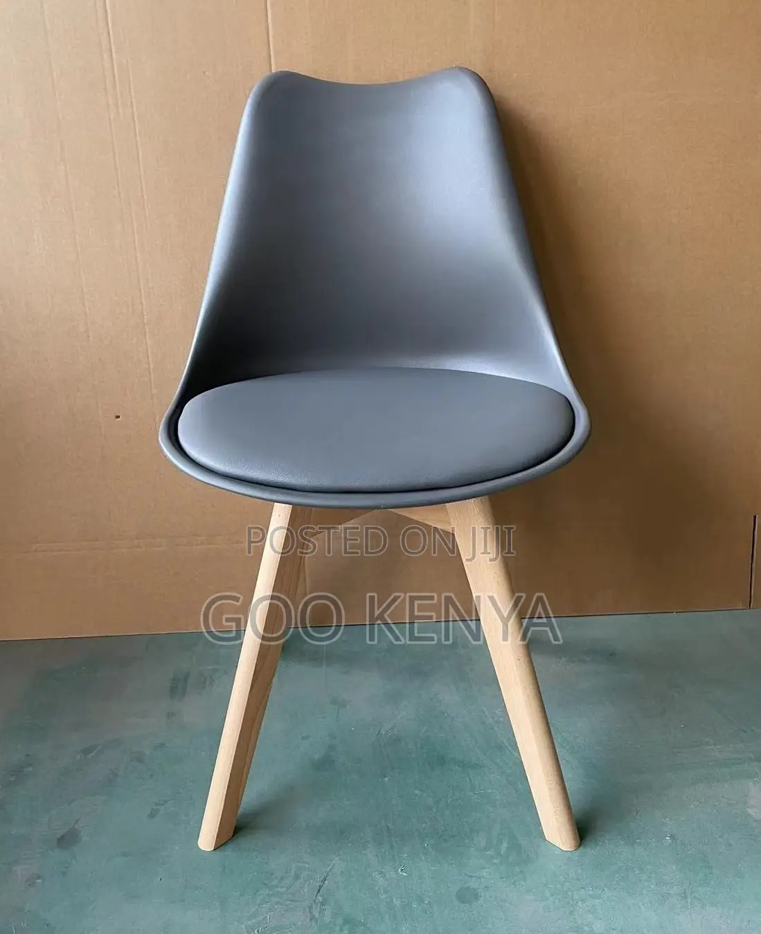 Home Chair; Beech Solid Wood Legs Tulip Style Plastic Chair