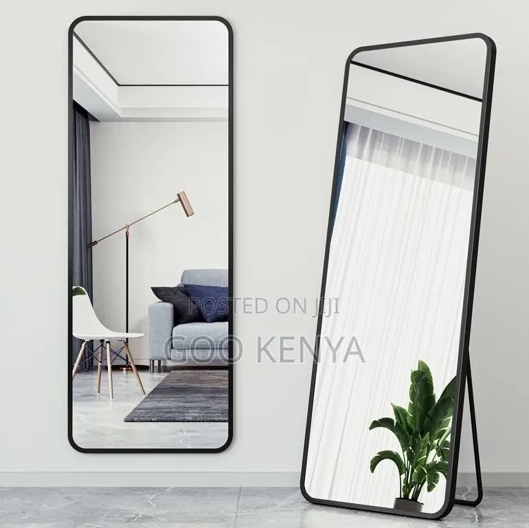 Home Mirror; Floor Mirror With Sturdy Aluminum Frame and Wide Surface