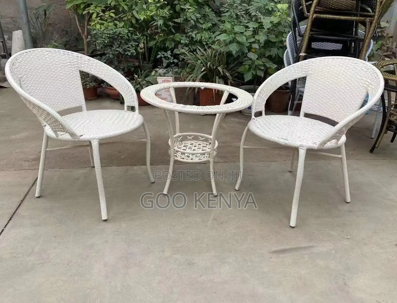 Home Balcony Set; Weather-Resistant Rattan Bistro Set for Balcony