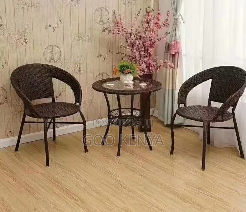 Home Balcony Set; Weather-Resistant Rattan Bistro Set for Balcony