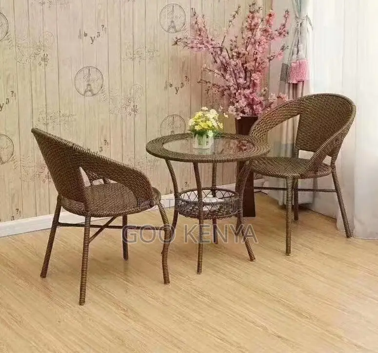 Home Balcony Set; Weather-Resistant Rattan Bistro Set for Balcony