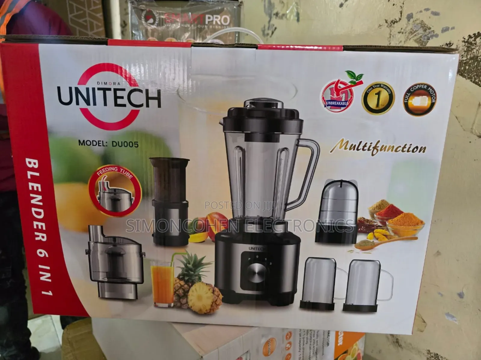 Unitech 6 In 1 Food Processor Blender