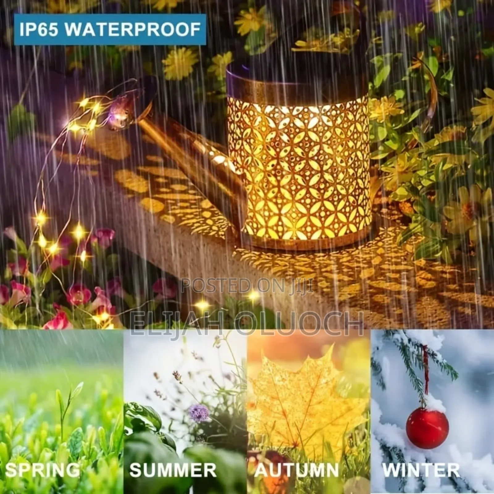 Solar Watering Can Light With Shepherd Hook