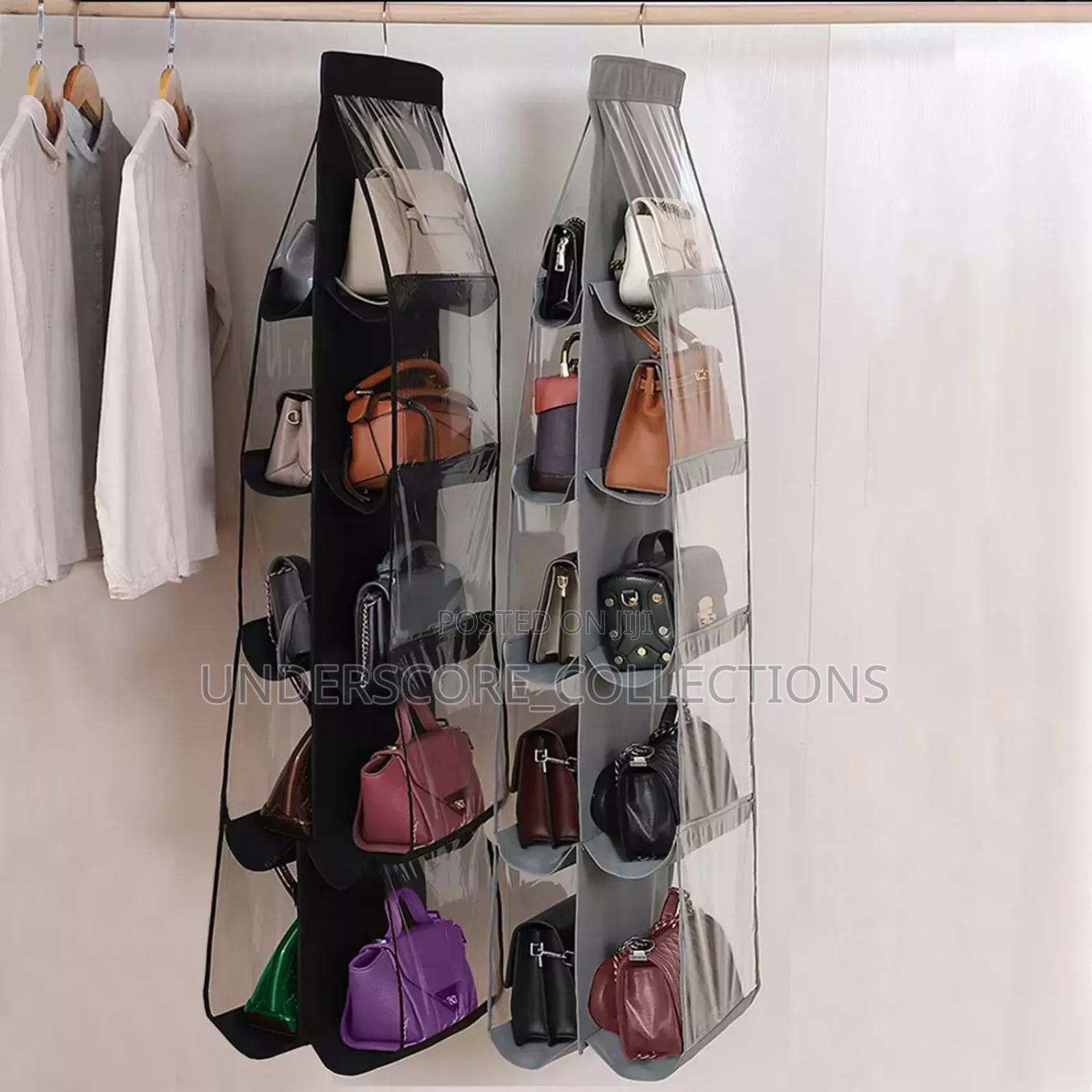 *10 Pocket Clear Hanging Shelf Bag