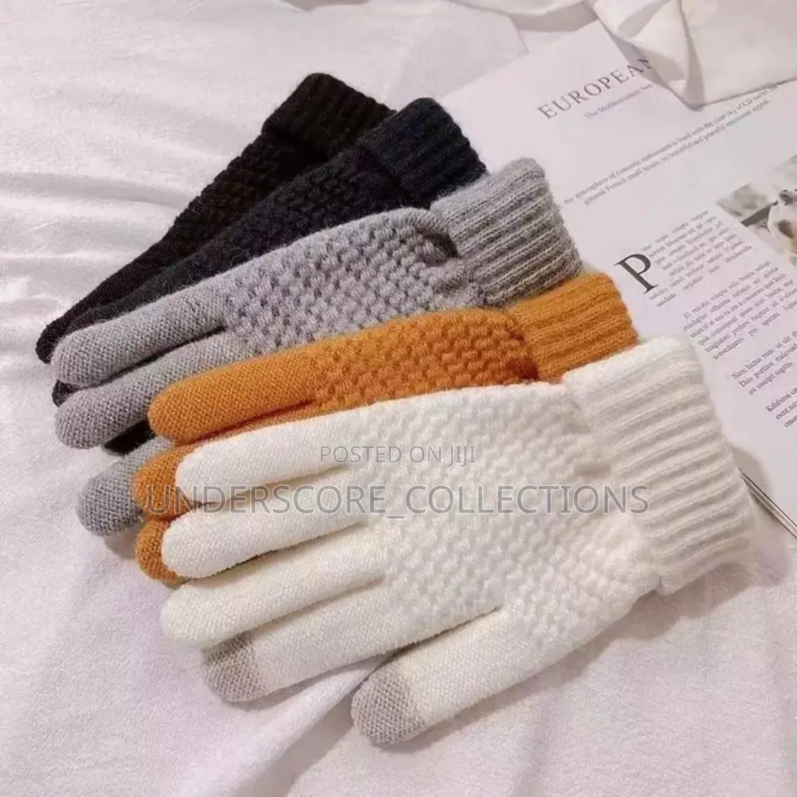 Men and Women Fleece Lined Knit Wool Mittens*