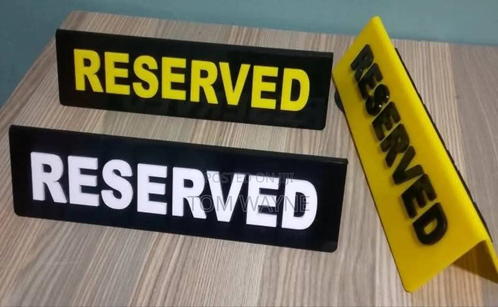 Reserved Table Signage