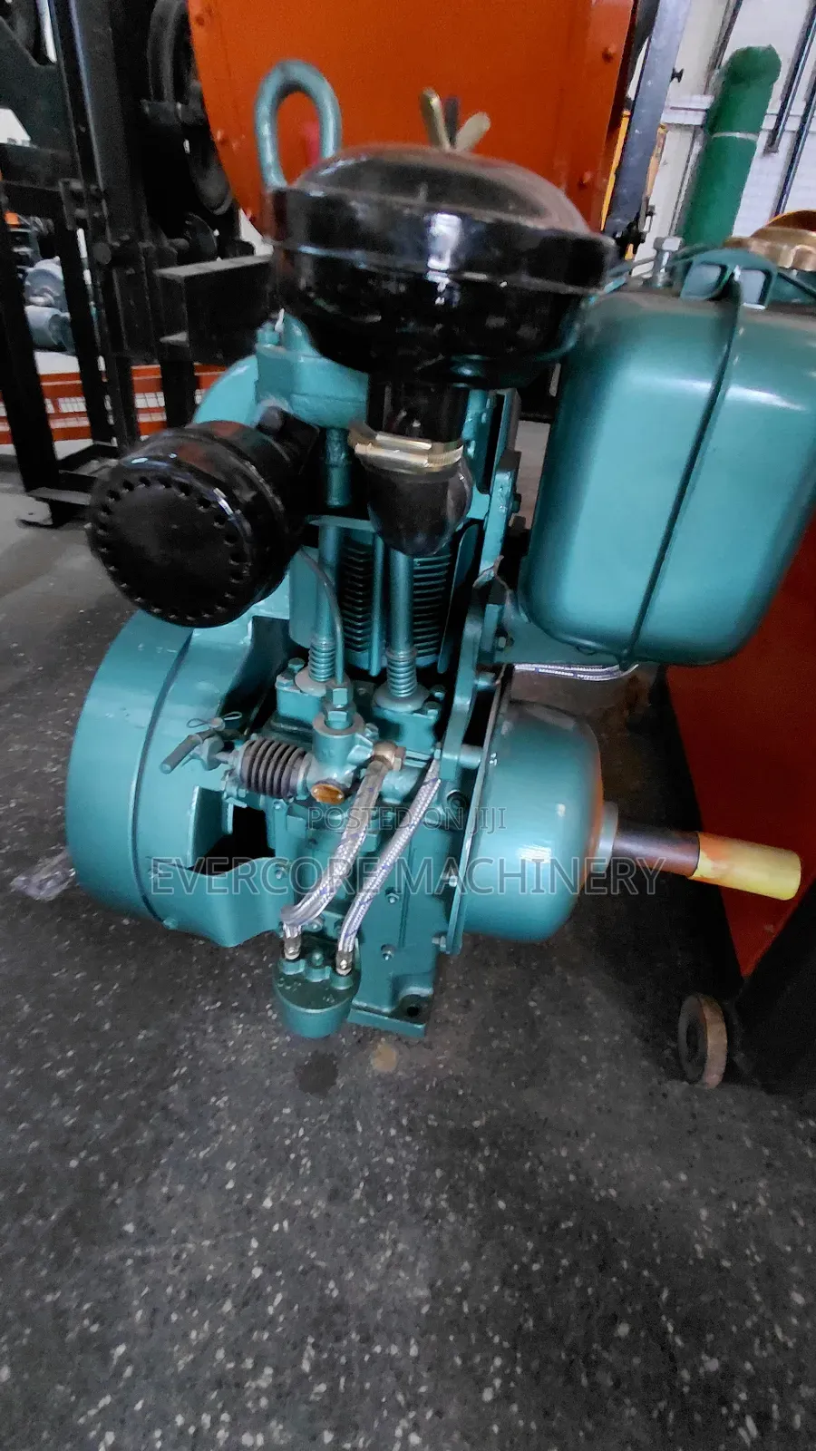 Kirloskar 6.5hp Concrete Mixer Engine Manual Start.