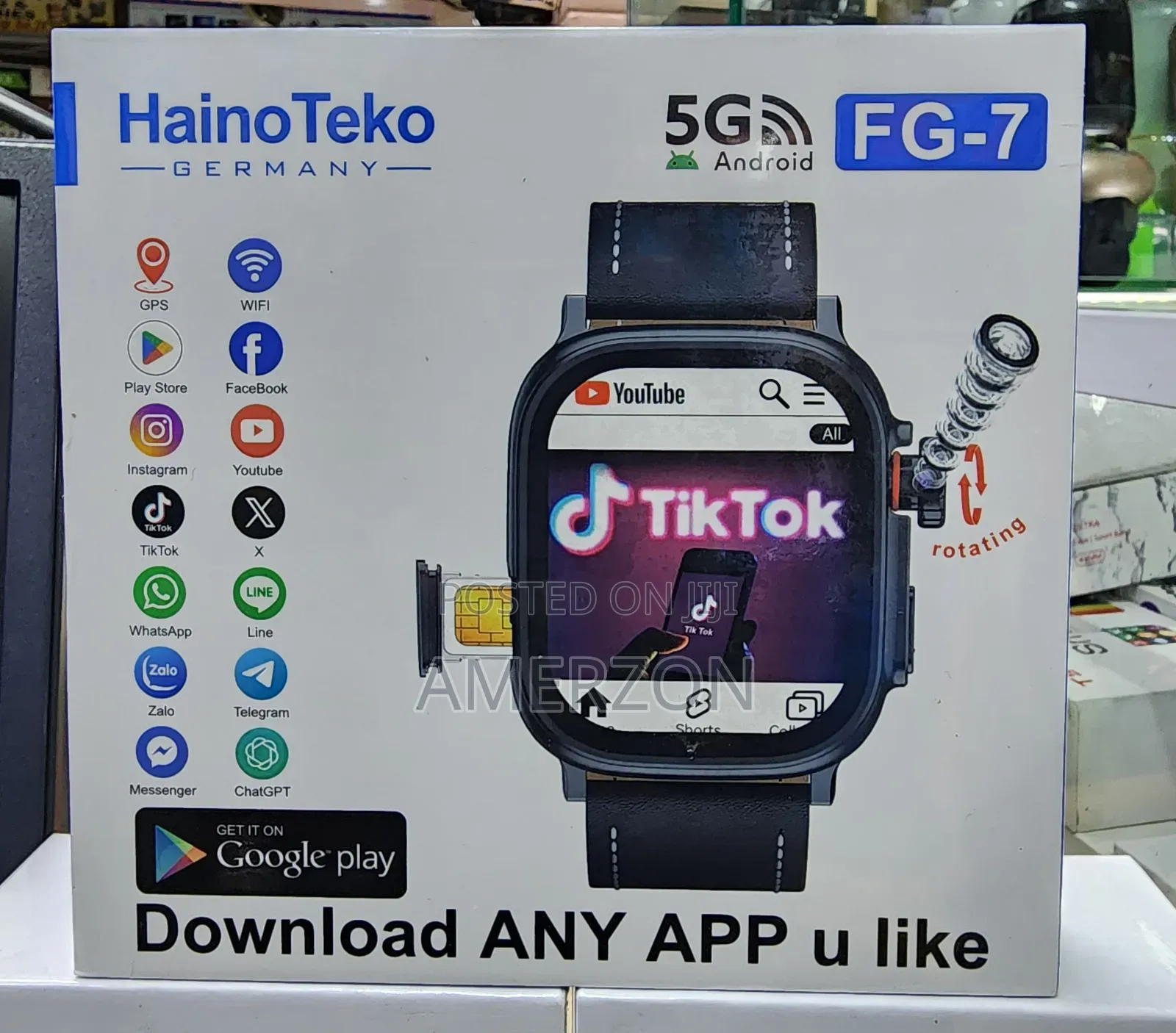 Hainoteko Fg-2 5g Android Smart Watch With 5g Sim Support