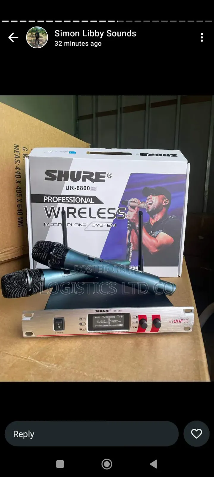Shure Ur 6800 Dual Channel Uhf Wireless Microphone System
