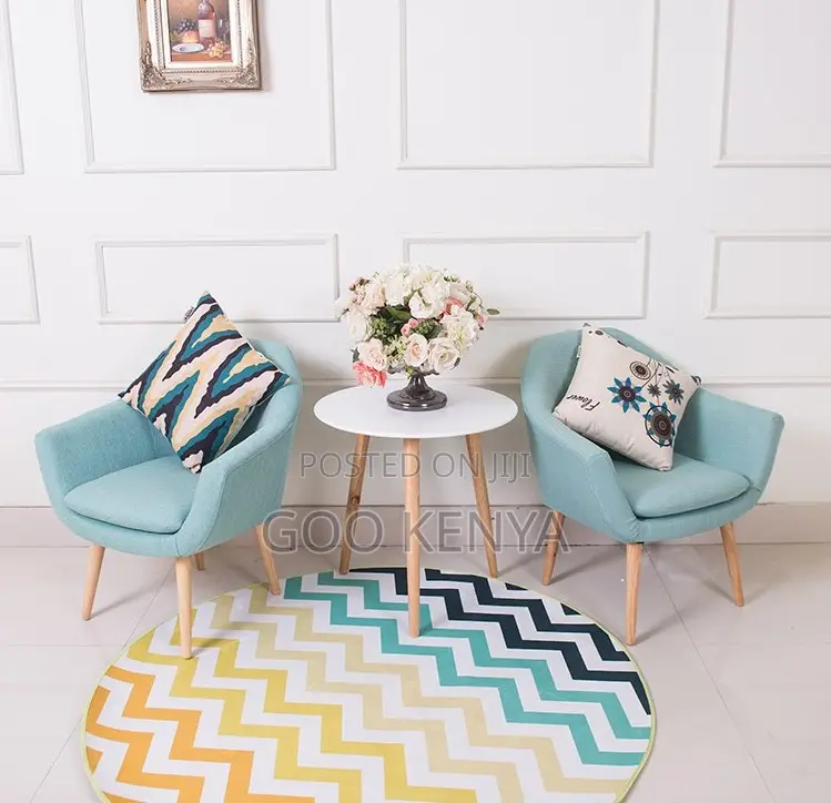 Home Chair; Modern Fabric Leisure Accent Chair With Wooden Legs