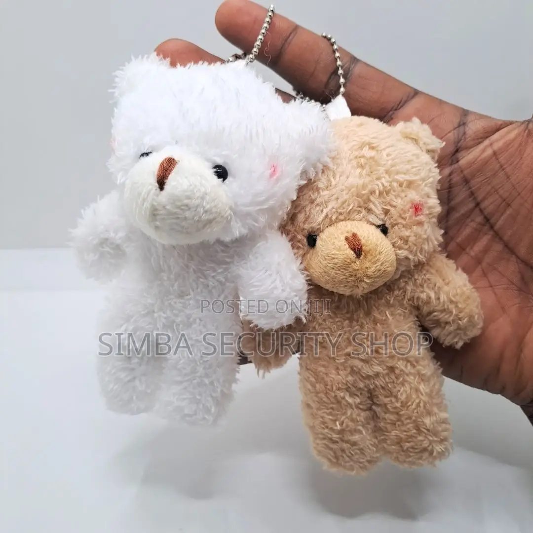 Fluffy 3d Teddy Bear Plush Keychain Soft Keyholder Car Pendant Gift