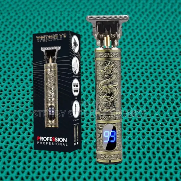 Usb Charging Vintaget9 Gold Dragon Hair Trimmer With Led Power Display