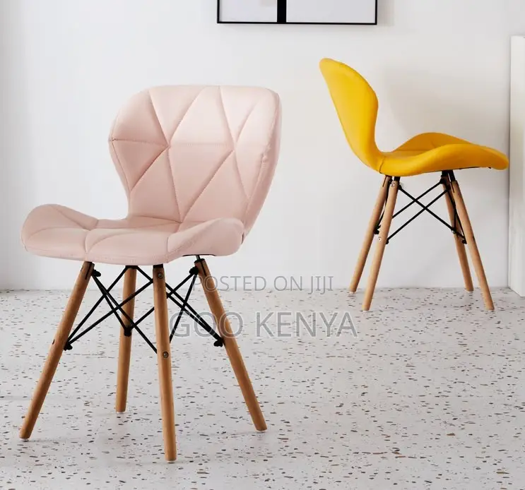 Home Chair; Nordic Modern Leather Dining Chair for Coffee and Dining