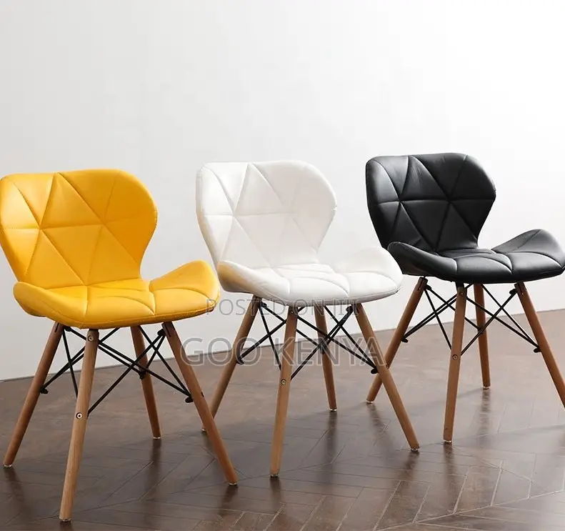 Home Chair; Nordic Modern Leather Dining Chair for Coffee and Dining