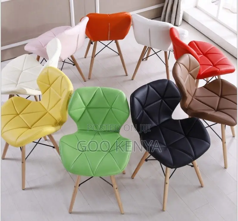 Home Chair; Nordic Modern Leather Dining Chair for Coffee and Dining