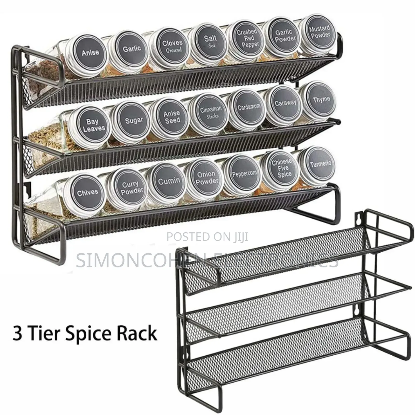 24pcs Spice Jars With Organizing Rack