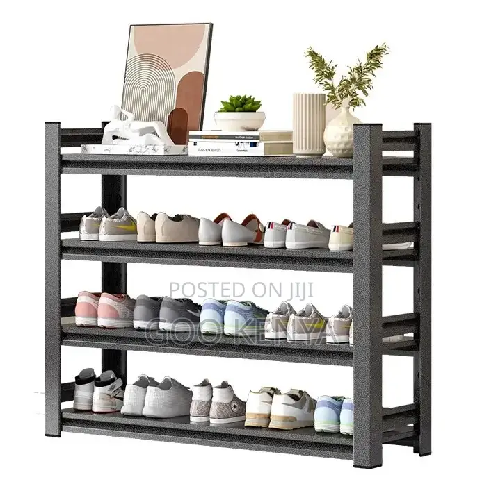 Home Shoe Shelving; Steel Shoe Storage Multi-Shelving Organizer Rack