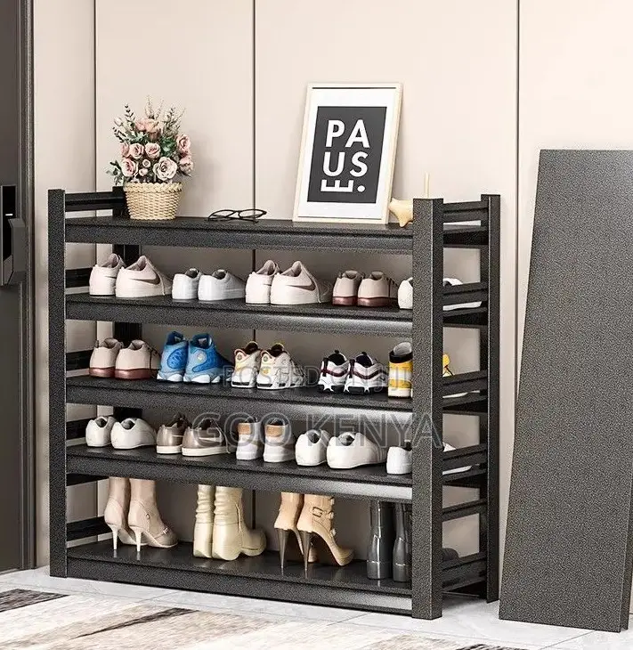 Home Shoe Shelving; Steel Shoe Storage Multi-Shelving Organizer Rack