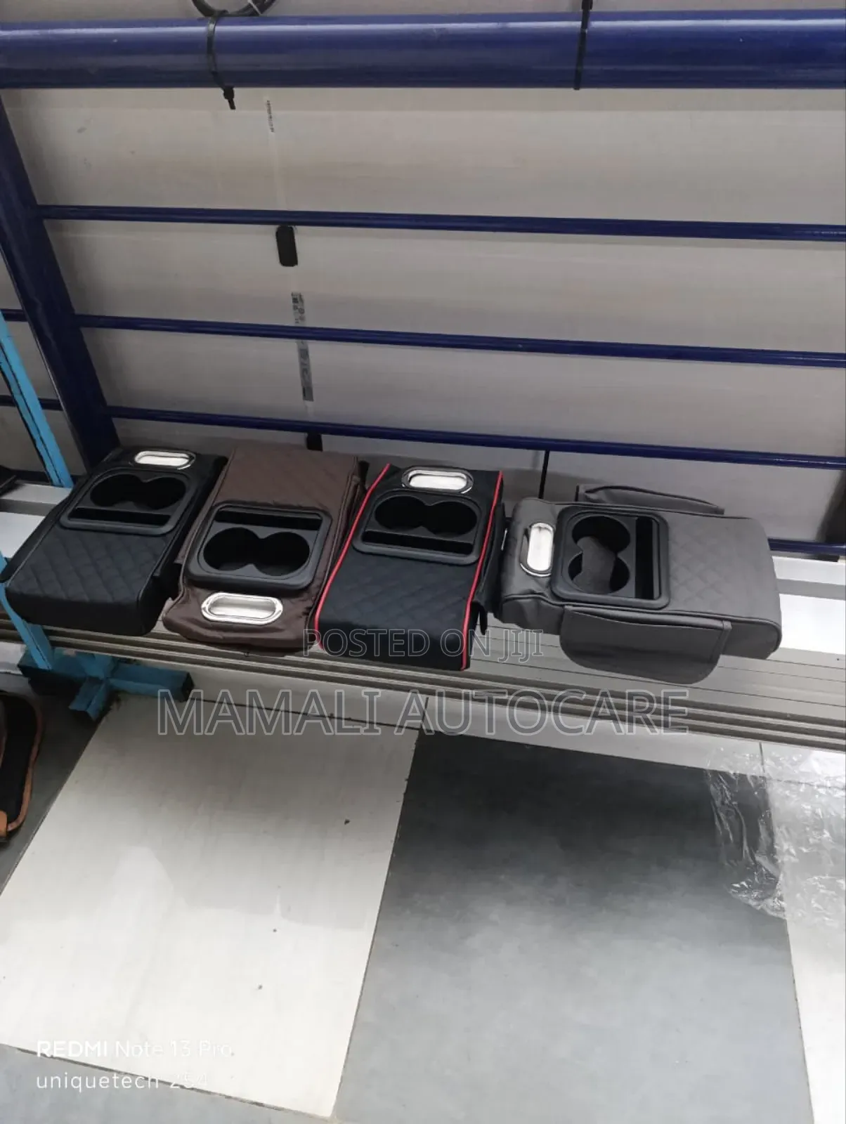 Universal Car Armrest With Dual Cup Holders Mobile Holder