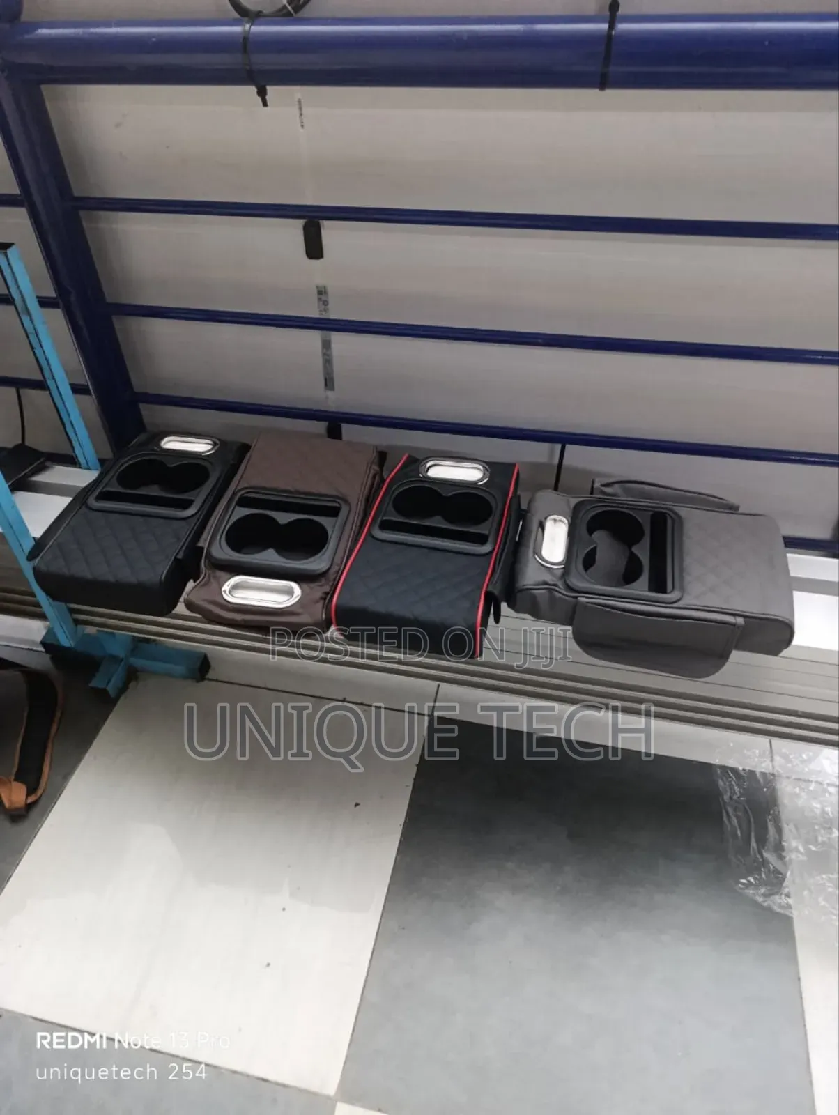 Car Armrest Console With Tissue Box Cup+Phone Holders