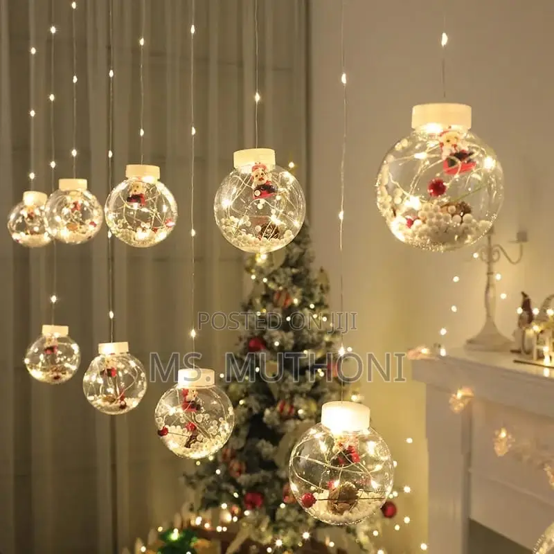3.5 M (10 Balls )Christmas Led String Lights With Decorative Balls.