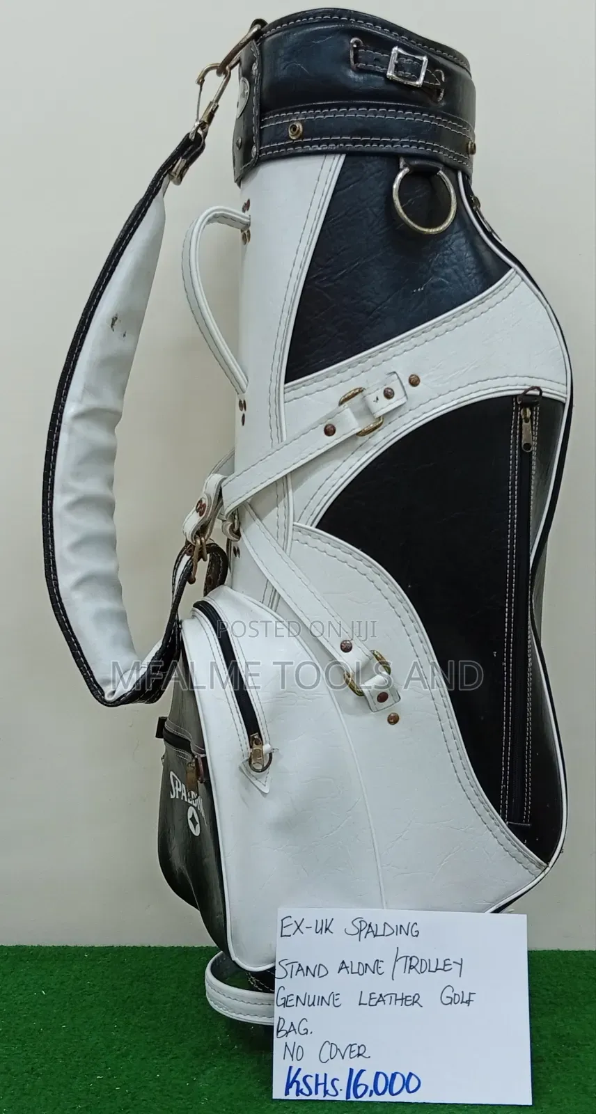 Empty Leather Golf Bag