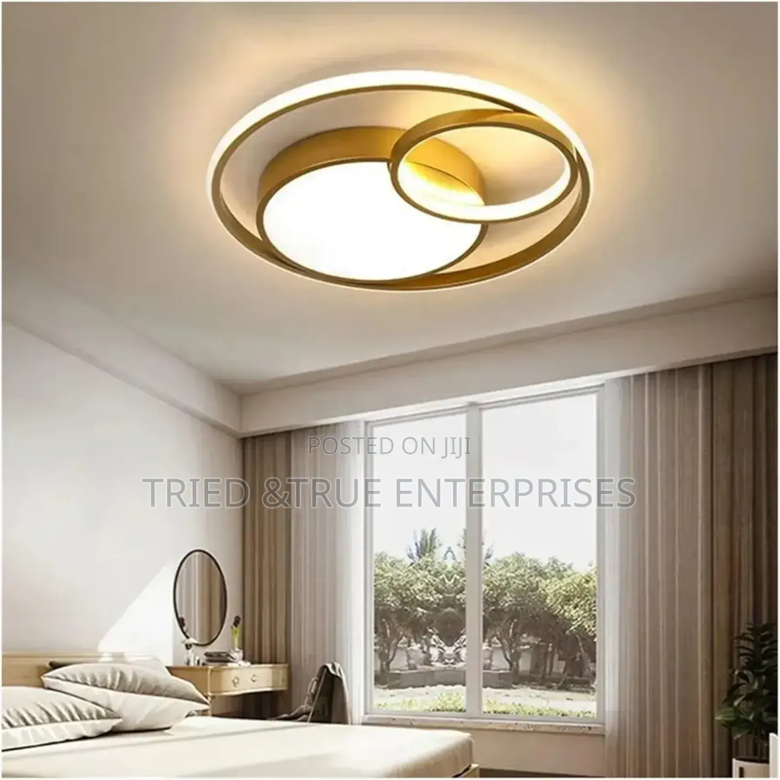 Modern Round Acrylic Tricolour Chandelier Ceiling Light Es2