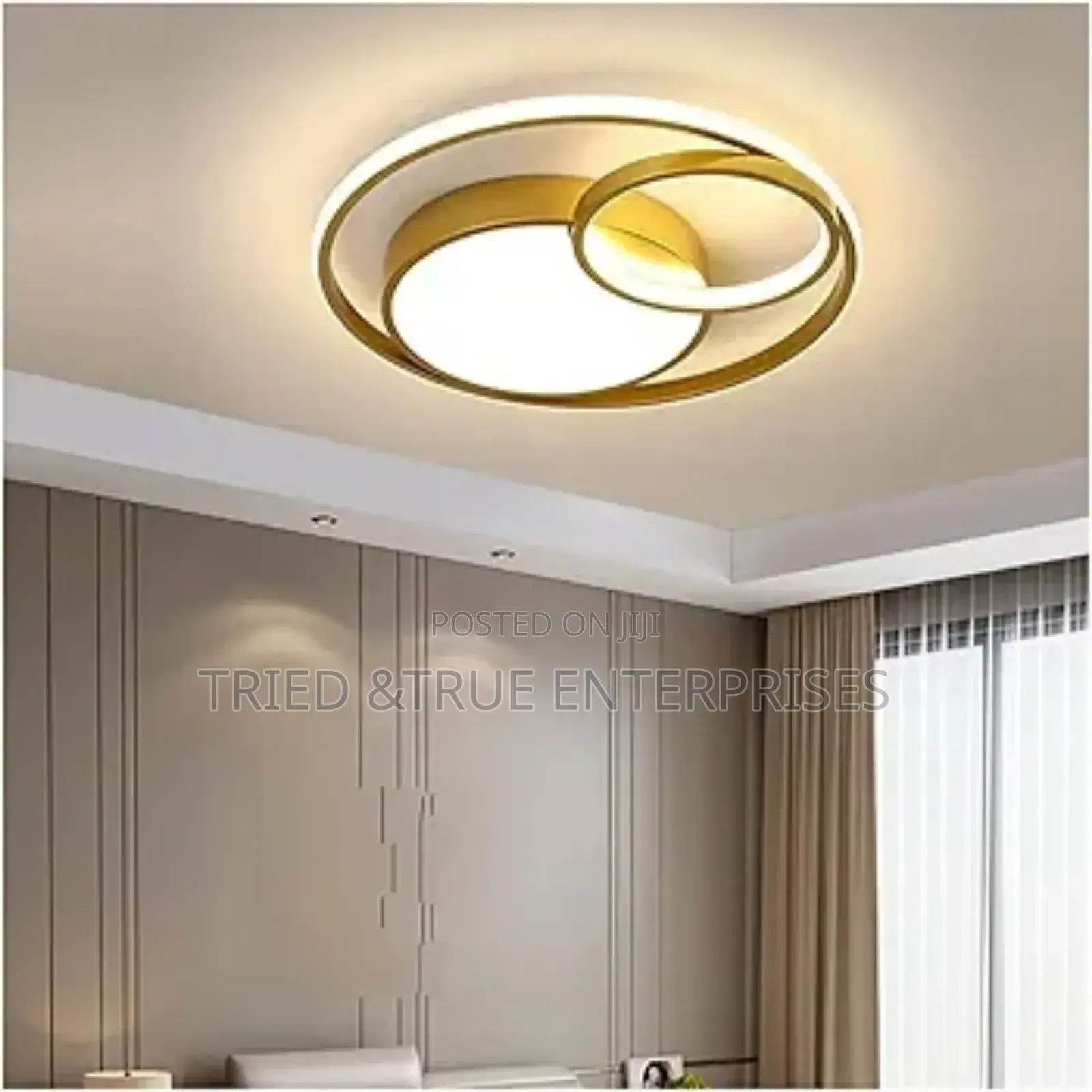 Modern Round Acrylic Tricolour Chandelier Ceiling Light Es2
