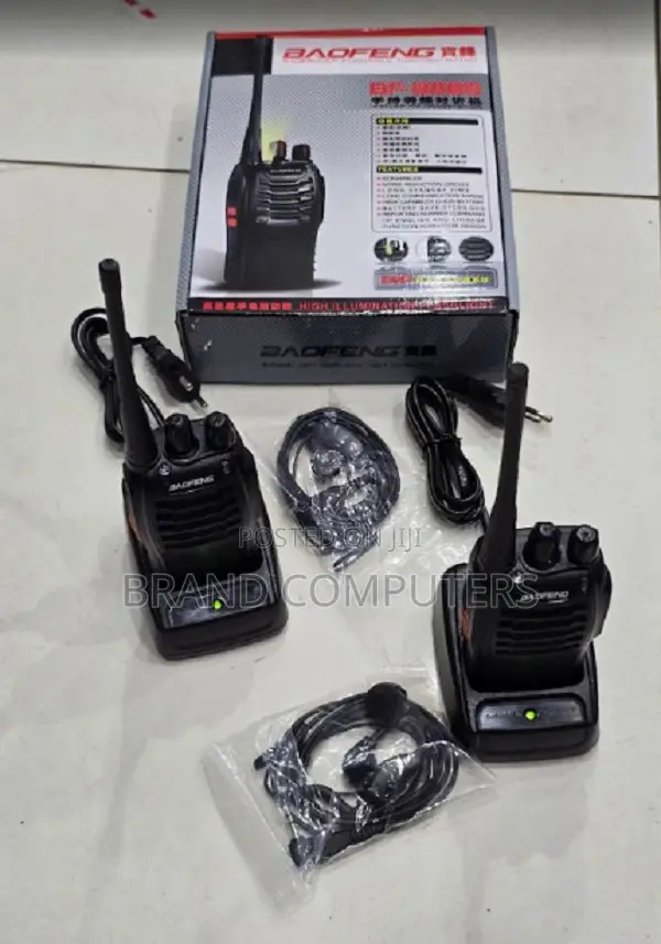 2 Pieces Baofeng Bf-888s Compact Walkie Talkie Two-Way Radio