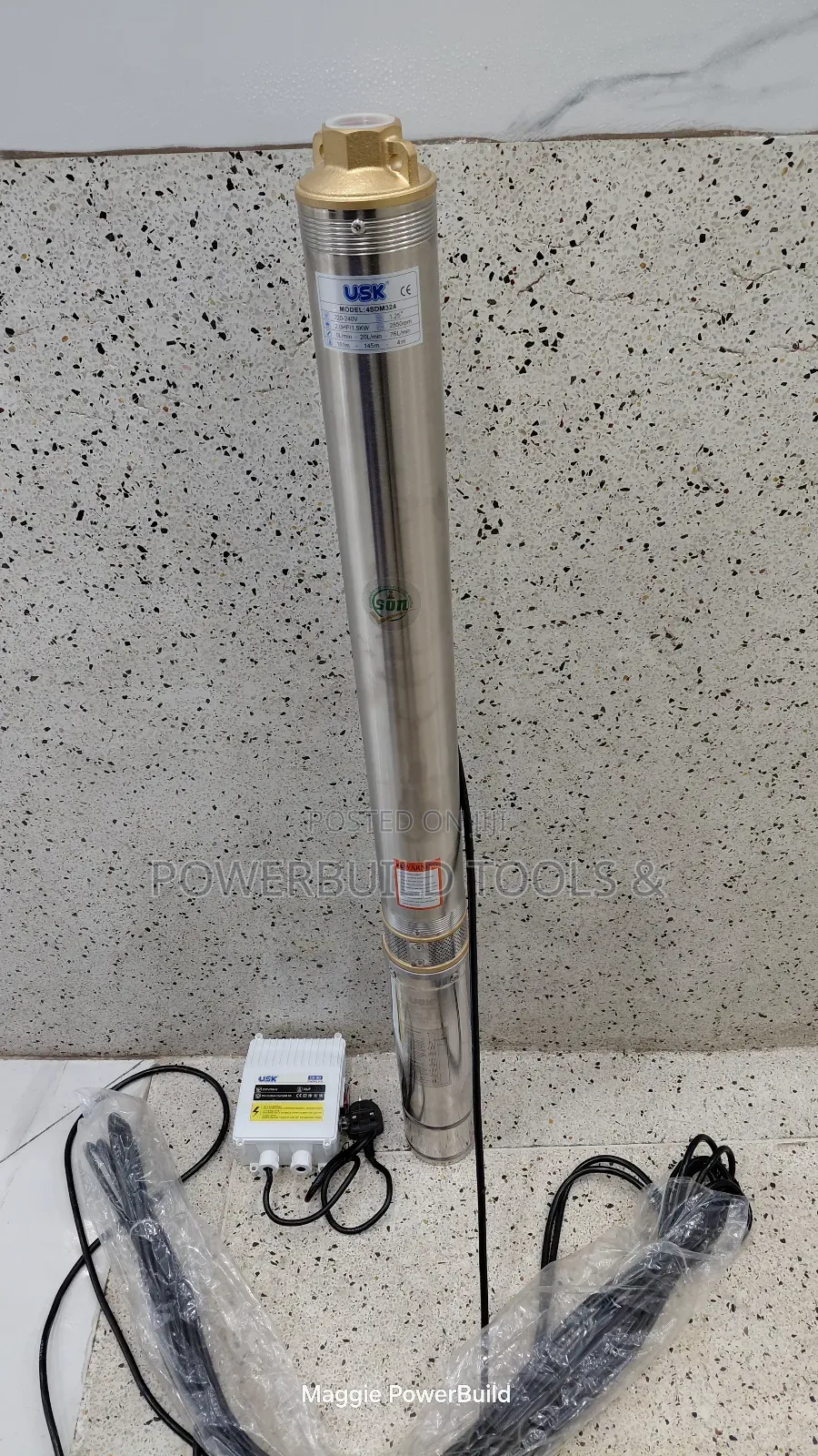 Approved 2hp Usk Electric Submersible Pump 151m Head With Control Box