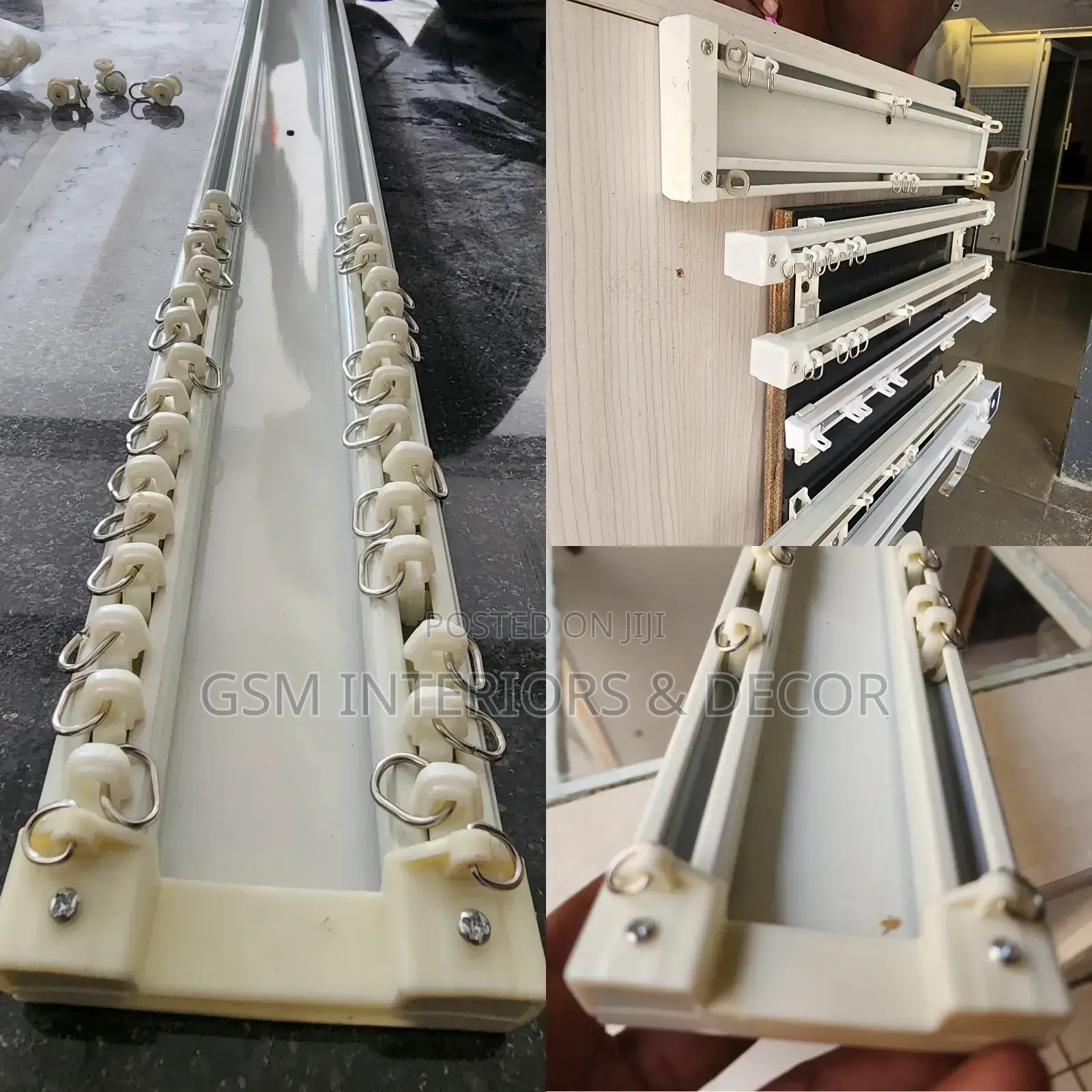 Bi-Channel Aluminium Curtain Rails Double Runs