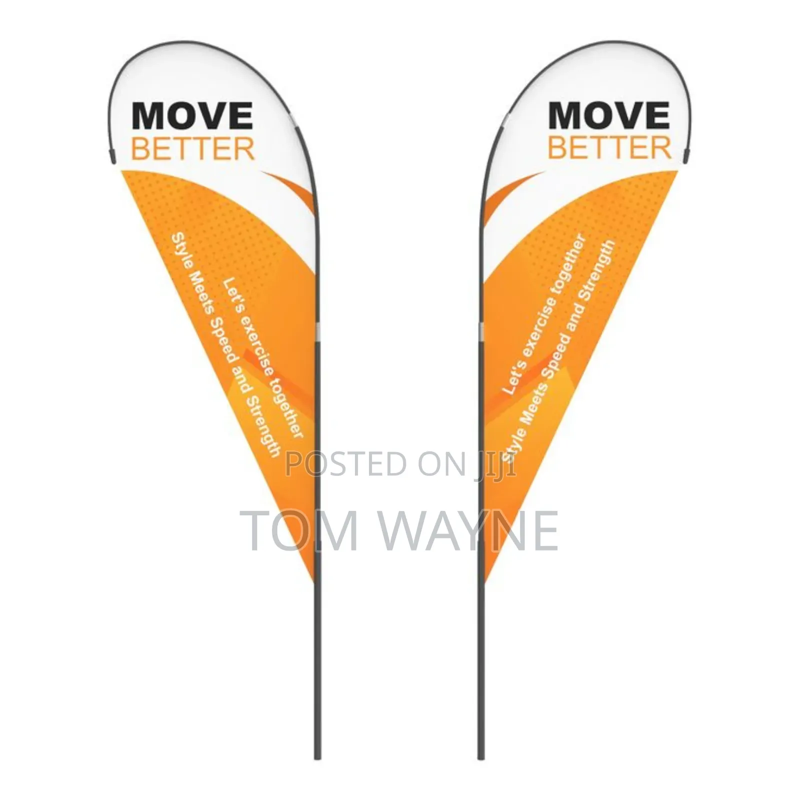 Double Sided Printed Teardrop Banner