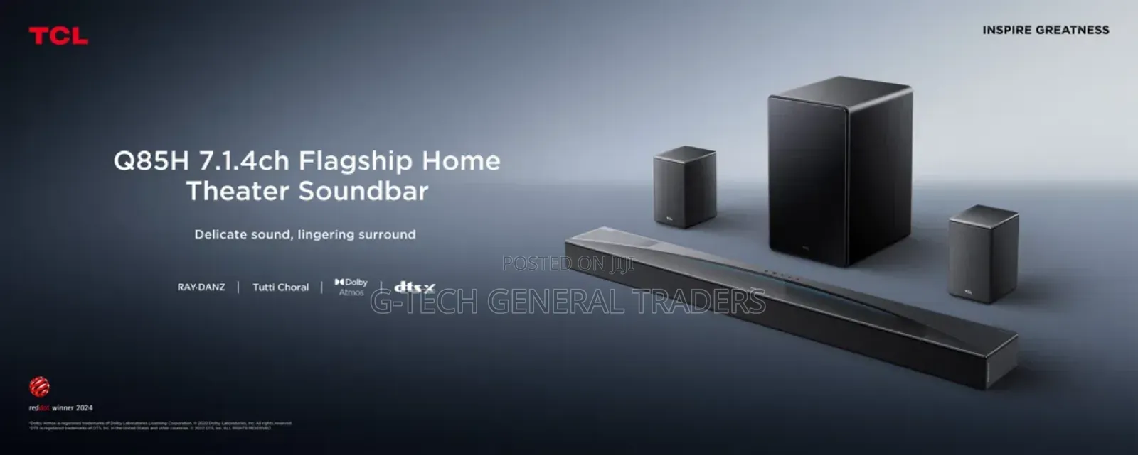 Tcl Q85h Q Class 7.1.4 Channel Soundbar System