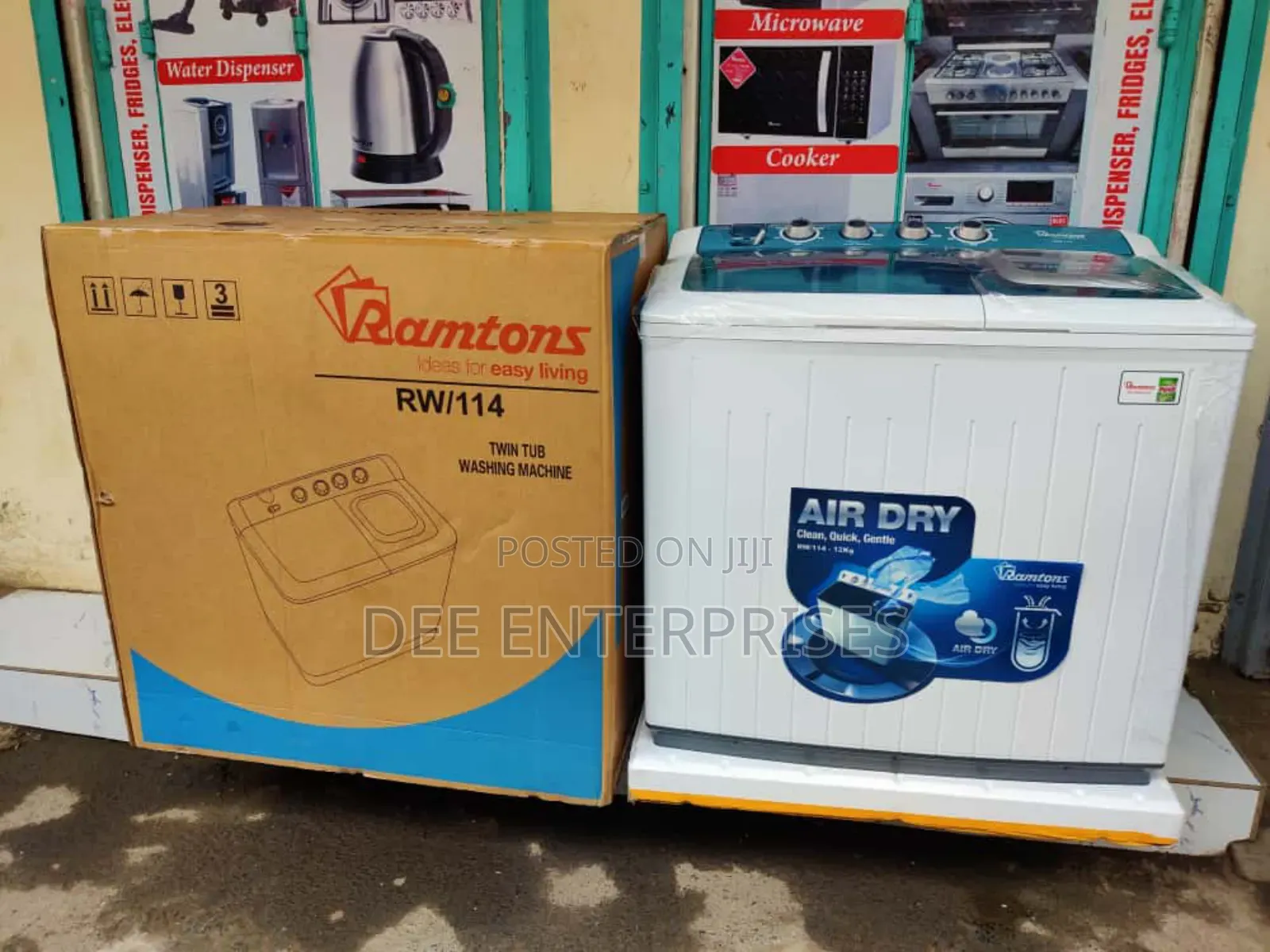 Ramtons Washing Machine Super Jumbo Twin Tub 12kg/14 With Air Dryer